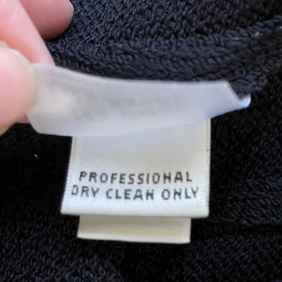 St. John Collection Santana Knit Wide Leg Hight Waist Black Wool Pants Size 4 - Picture 10 of 14